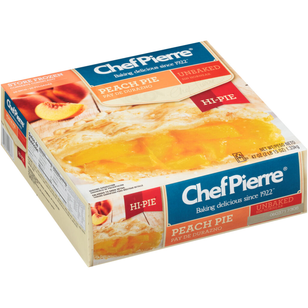 Chef Pierre Hi Pie Premium Fruit Pie 10 Unbaked Peach 6ct 47oz Feesers