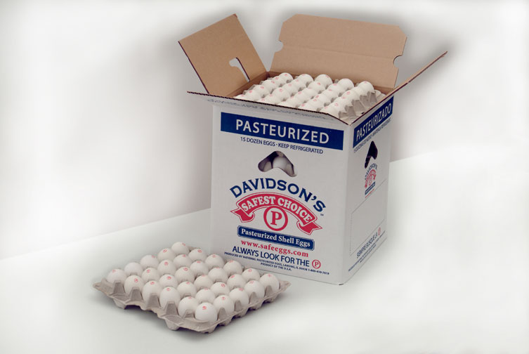 Davidson Large Pasteurized Shell Eggs, Graded, Loose Pack, 1/15 